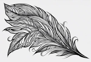 I need to cover an old tattoo of the word forever, the new tattoo should be a feather tattoo idea