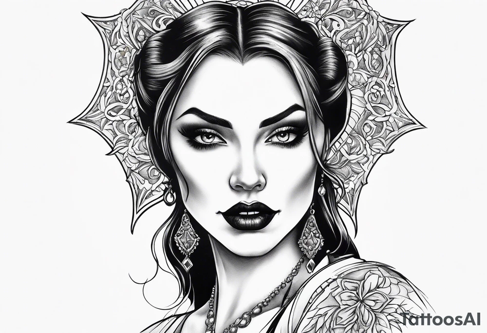 Vampire lady tattoo idea