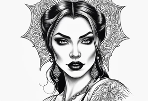 Vampire lady tattoo idea