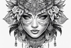 Create a tattoo that shows strength and courage and love tattoo idea