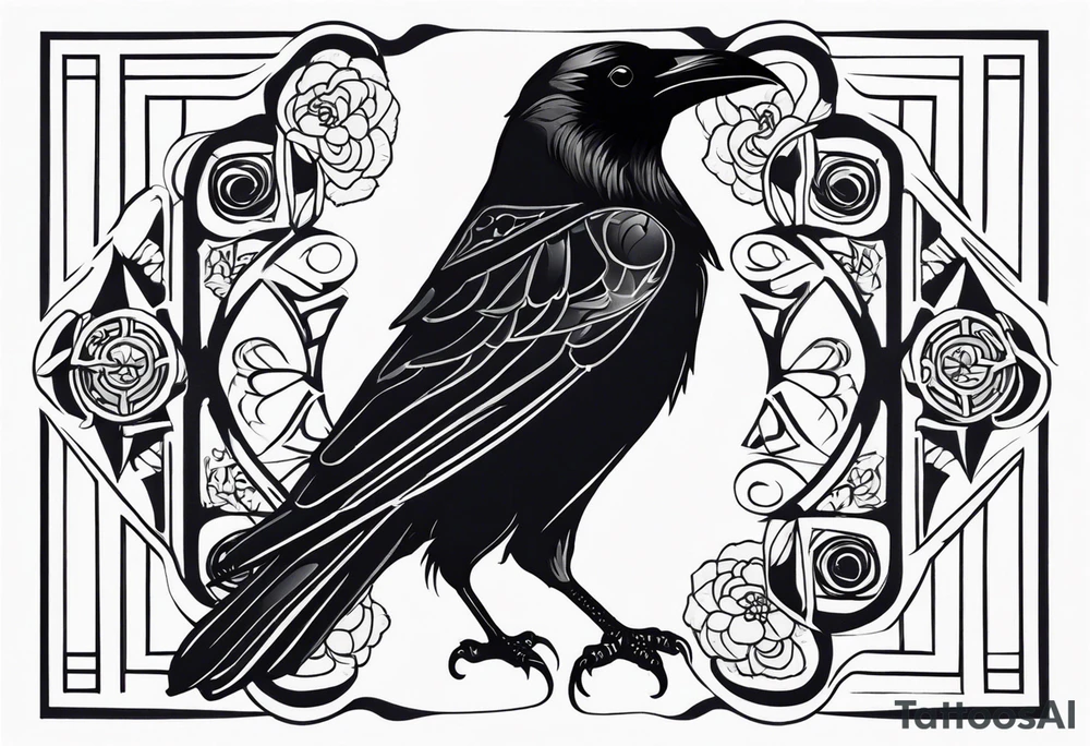Raven tattoo idea