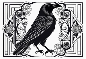 Raven tattoo idea