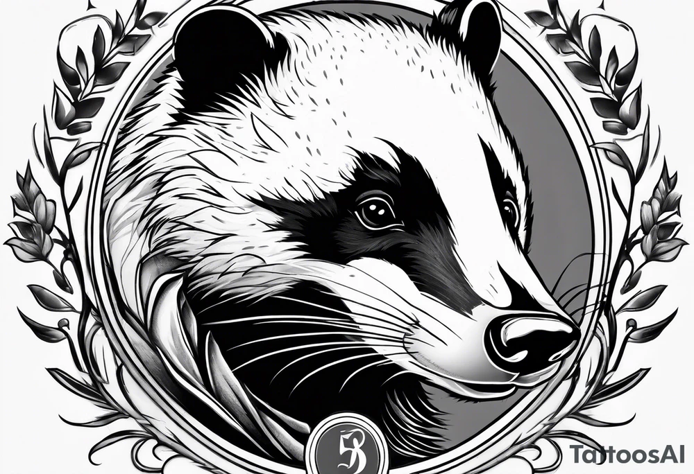 Angry badger tattoo idea