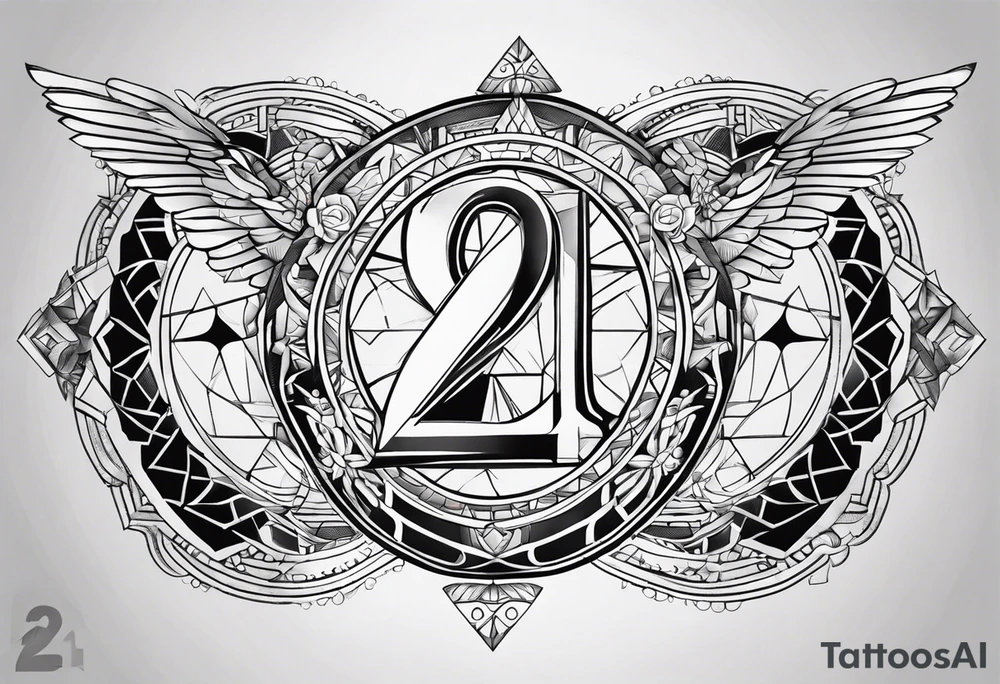 21 number encrypted tattoo idea