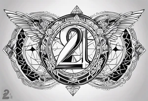 21 number encrypted tattoo idea