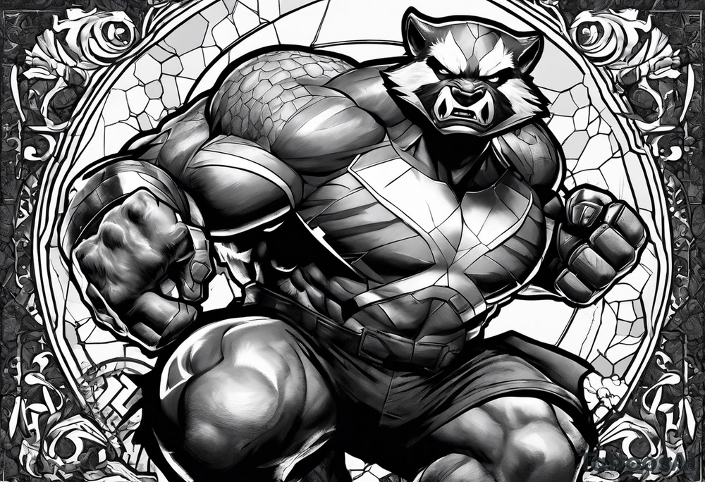 I want to change Avengers characters with animals. Hulk will be Badger tattoo idea