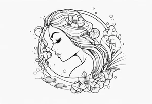 cute meramaid tattoo idea
