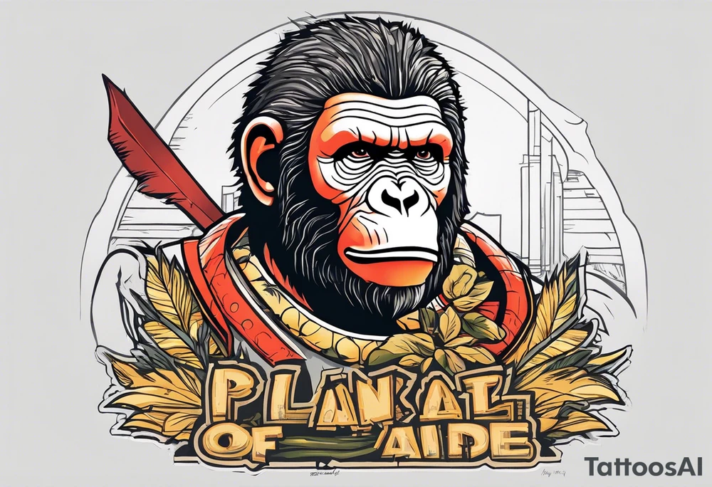 Caesar from the movie planet of the apes tattoo idea