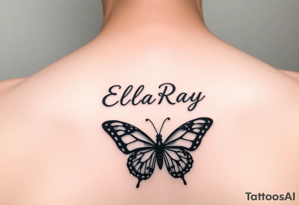 name 
EllaRay with a butterfly tattoo idea