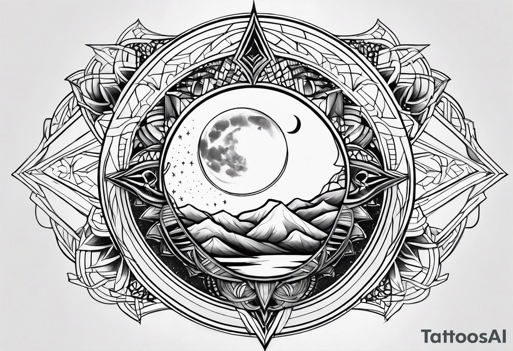 sacred moon tattoo idea