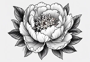 Peony flowers tattoo idea