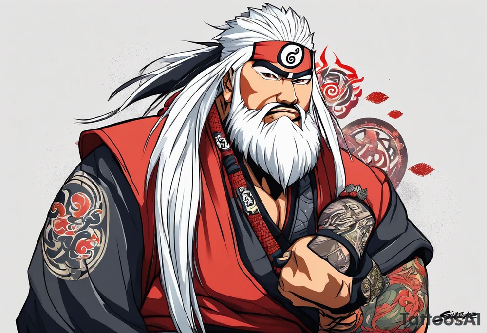 Sage mode jiraiya from the anime naruto tattoo idea