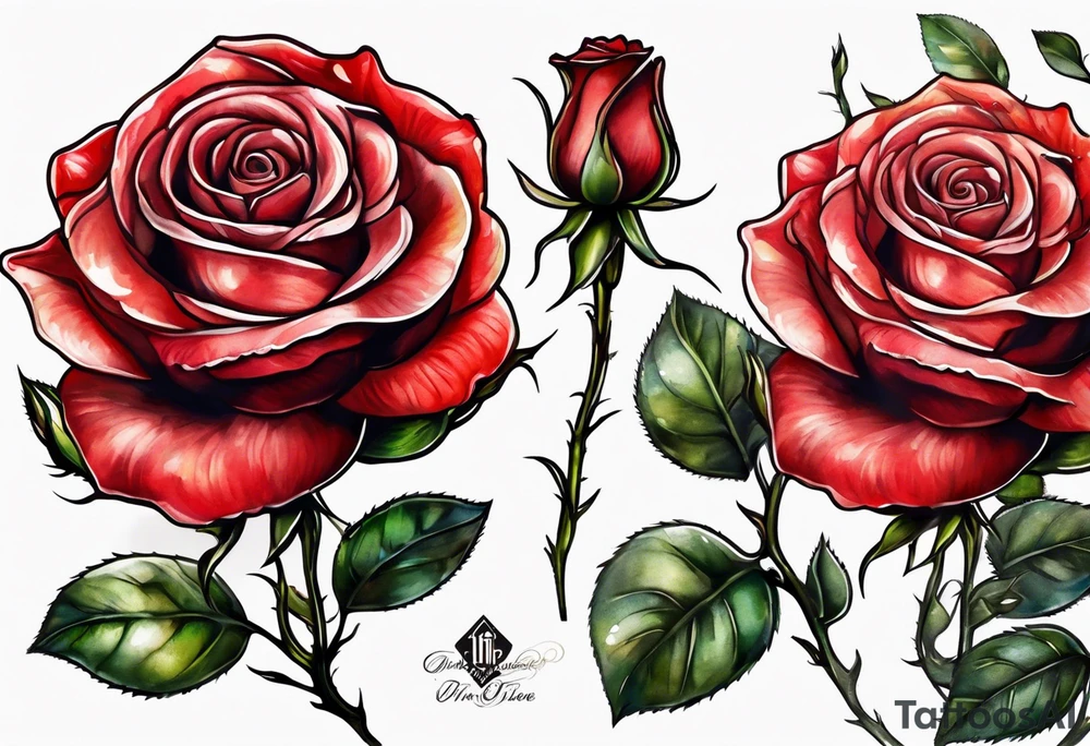 a red rose tattoo idea