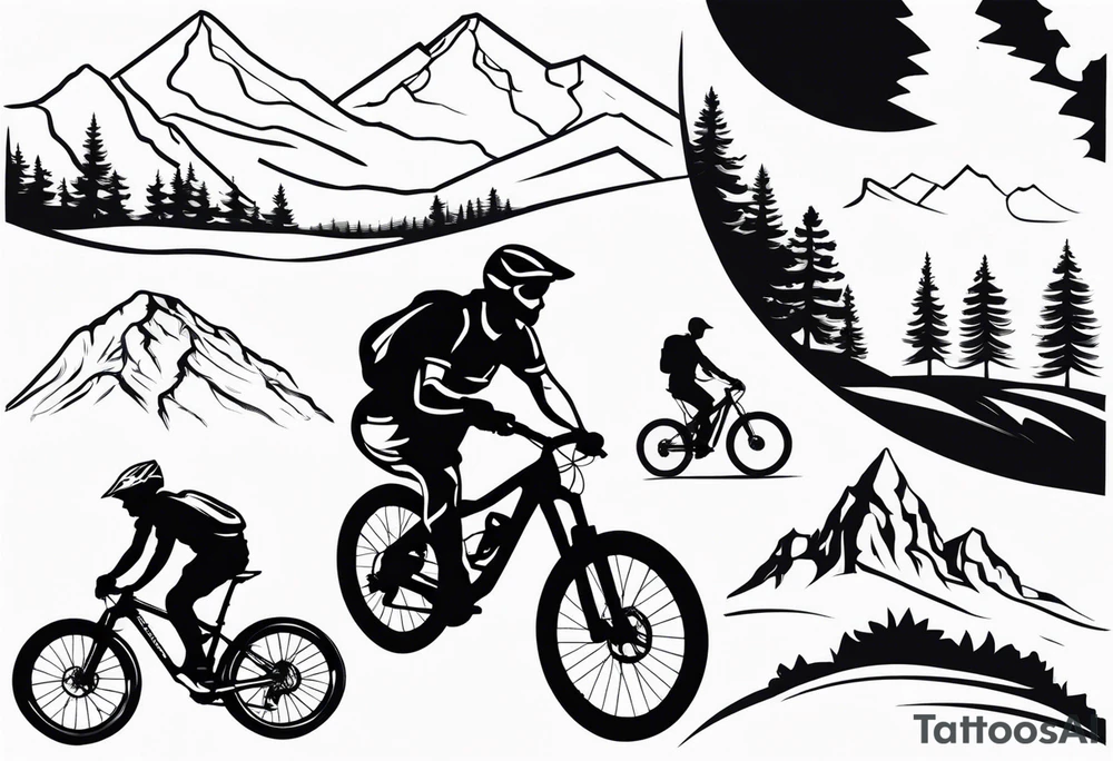 mountain biker tattoo idea