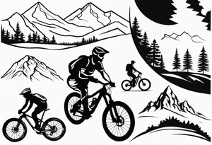 mountain biker tattoo idea