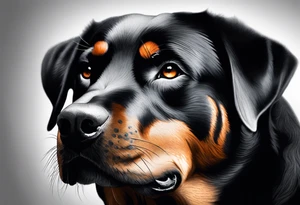 only rottweiler's nose tattoo idea