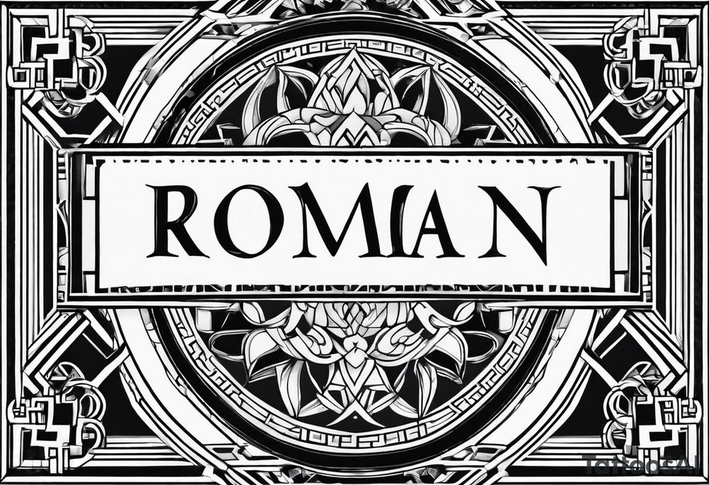 Name Roman in all languages pf word tattoo idea