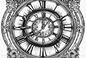 Hand of time clock 4:08pm tattoo idea