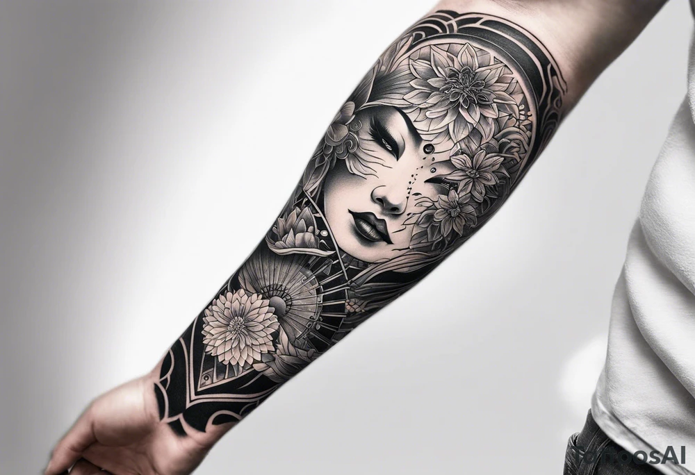 Reincarnation long forearm tattoo tattoo idea