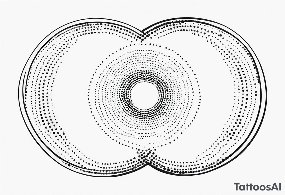 simple circle that incorporates dots tattoo idea