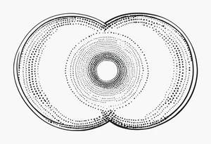 simple circle that incorporates dots tattoo idea