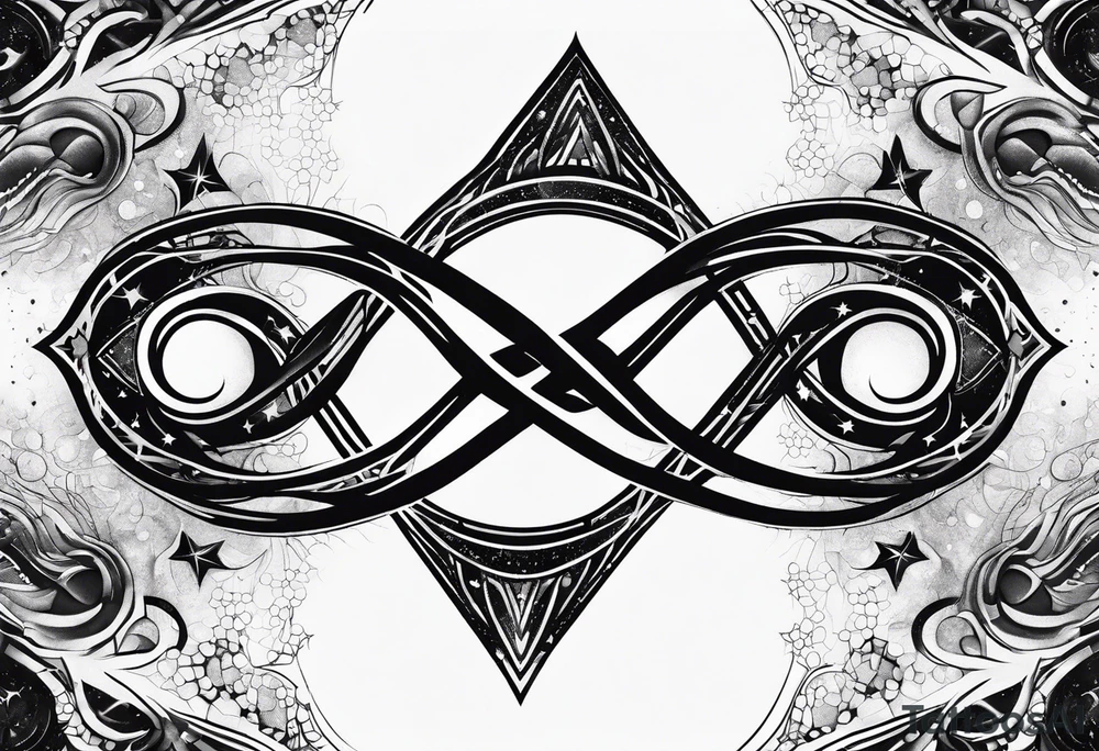 infinity symbol as a galaxy tattoo idea