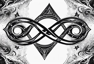 infinity symbol as a galaxy tattoo idea