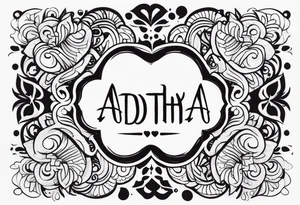 Aadhya tattoo idea