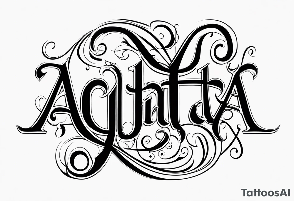 The name: Penellopy, and the name, Aghata Issis tattoo idea