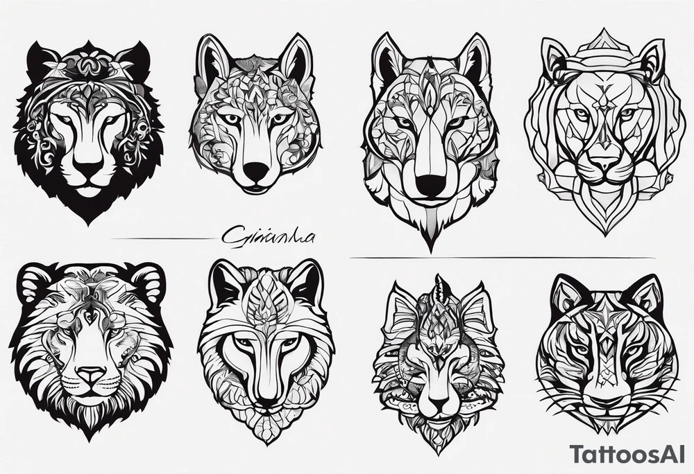 Символ знак зодиака лев. tattoo idea