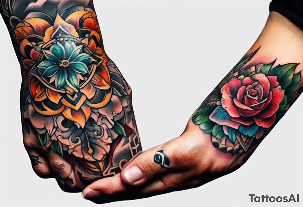 people with hands tattoo idea