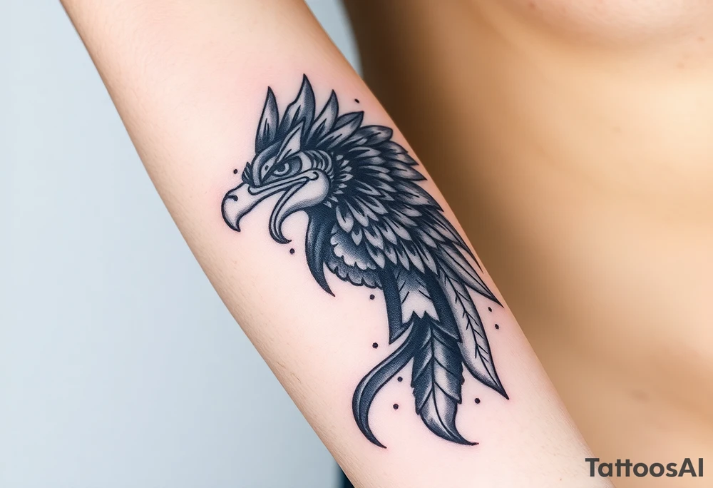 Dios Quetzalcóatl en piedra tattoo idea