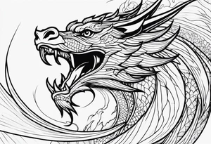 roaring dragons tattoo idea