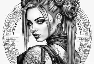 Cyber goth tattoo idea