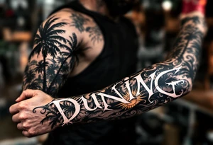 Dunning, Romanian theme with palm trees,sun, tattoo idea