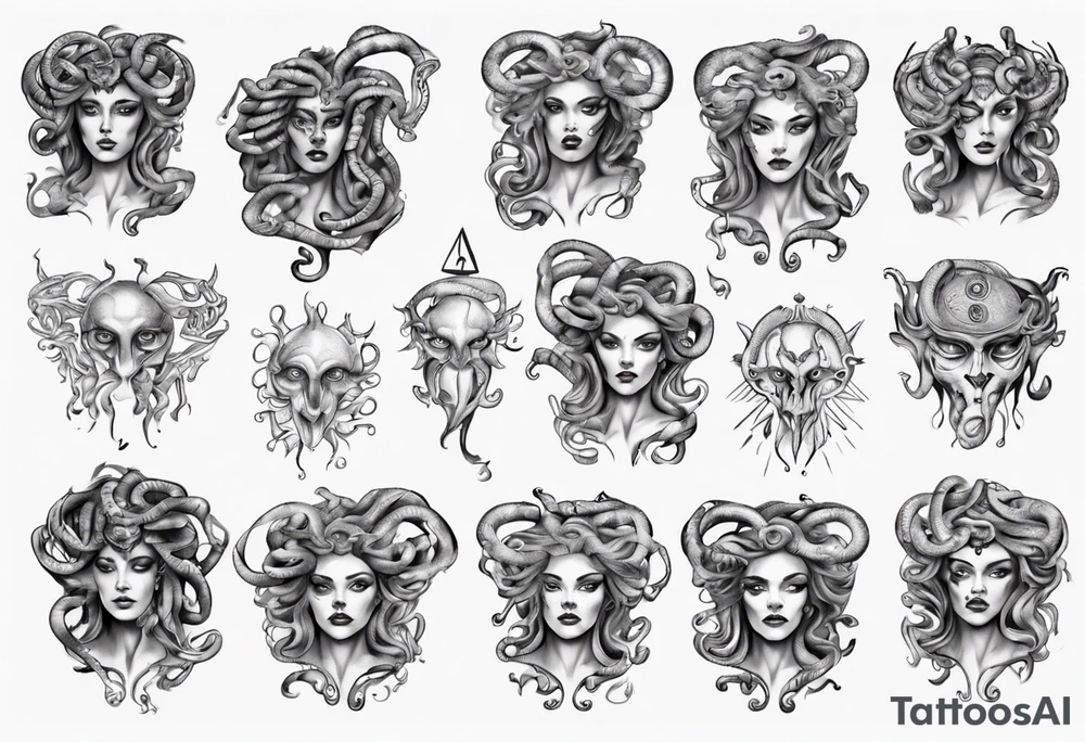 Medusa upper shoulder tattoo idea