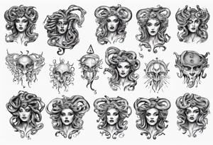Medusa upper shoulder tattoo idea