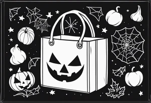 Trick-or-Treat Bag tattoo idea