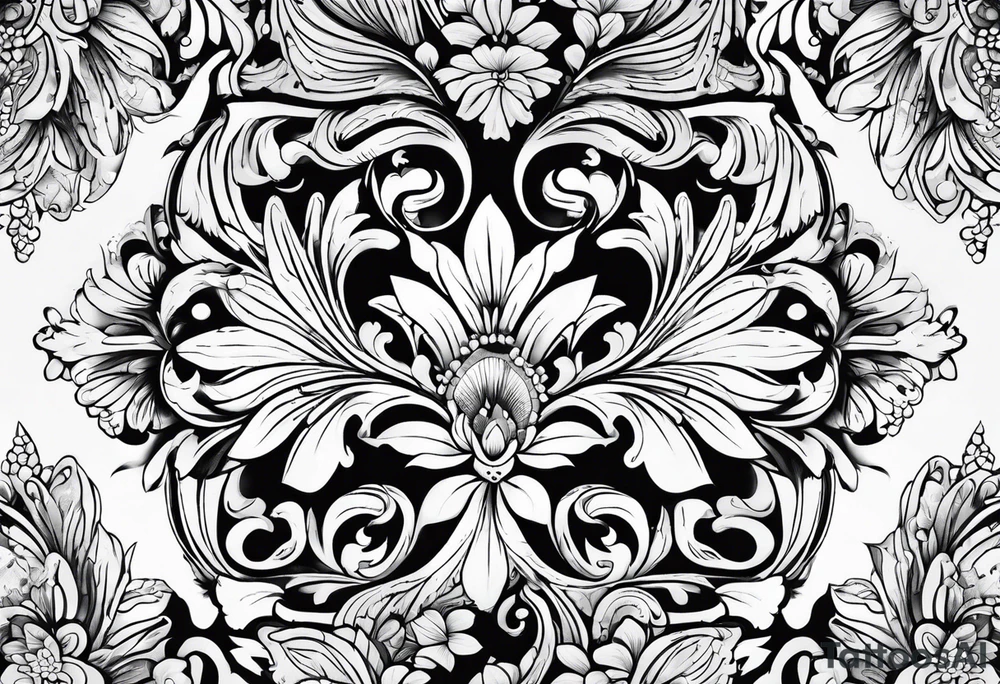 III.XIII.MMXI with floral background tattoo idea