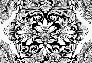 III.XIII.MMXI with floral background tattoo idea