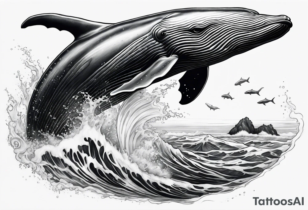 Backwards Breaching North Pacific humpback whale tattoo idea Backwards Breaching North Pacific humpback whale tattoo idea