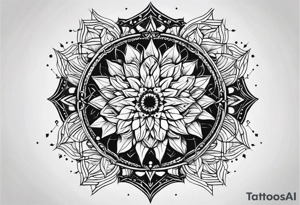 Geometrical pattern tattoo idea