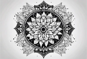 Geometrical pattern tattoo idea