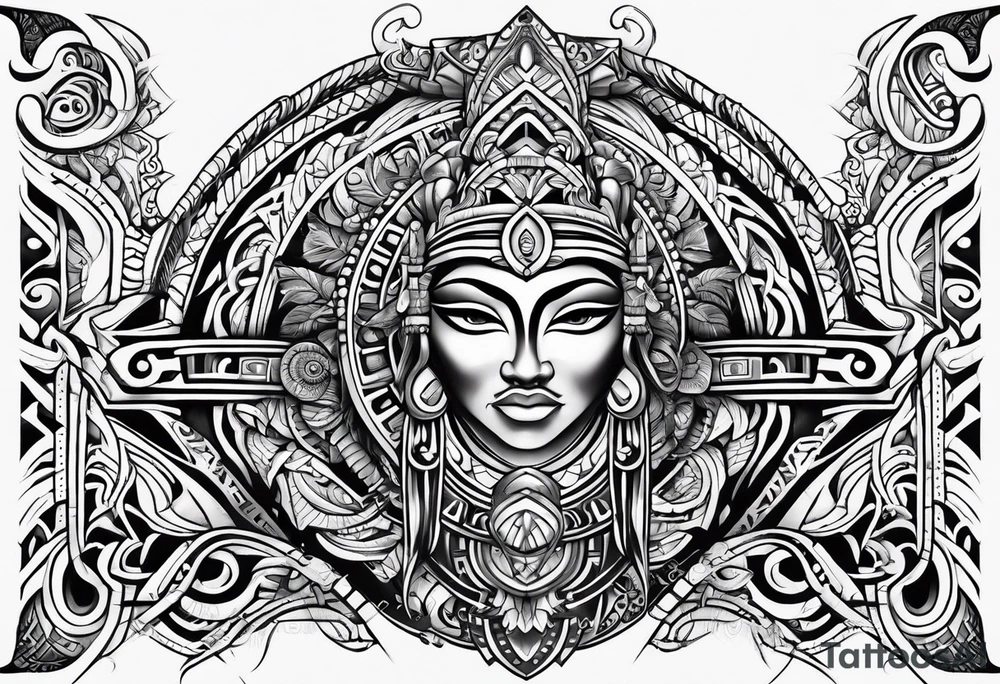 Polynesian tribal tattoo idea