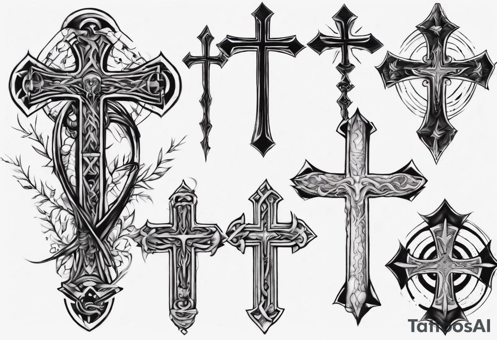 reverse cross tattoo idea