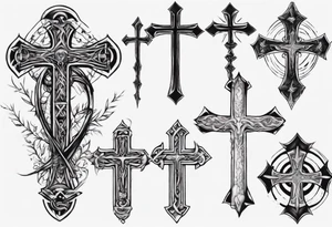reverse cross tattoo idea