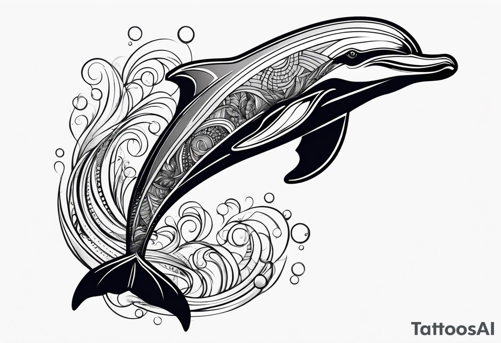 Aquarius dolphin tattoo idea