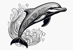 Aquarius dolphin tattoo idea