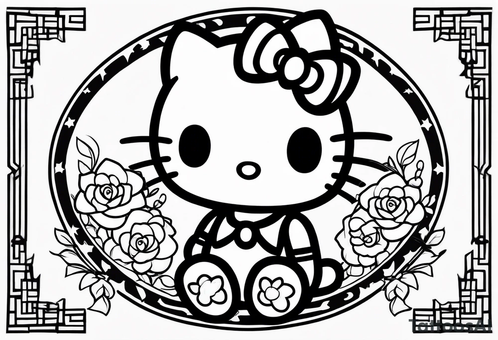 Hello kitty horor tattoo idea