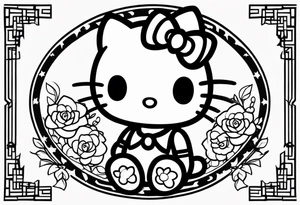 Hello kitty horor tattoo idea